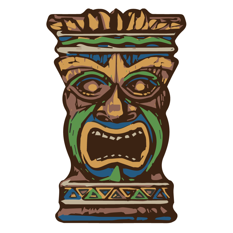 Tiki Removable Wall Graphics | Repositionable and Resusable