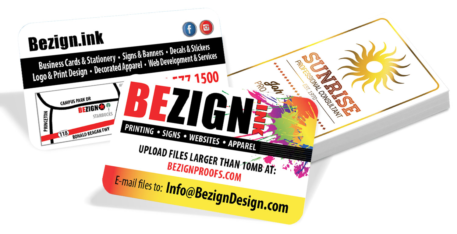 Custom Business Card Printing with Rounded Corners, Die-cut