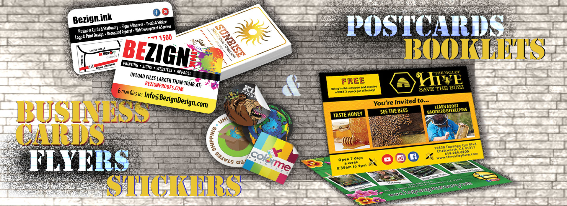 Business Cards, Postcards, Stickers, die cut business cards, die cut stickers
